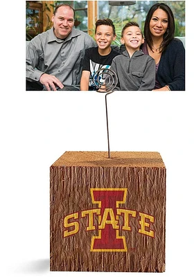 Iowa State Cyclones Block Spiral Photo Holder Red Desk Accessory
