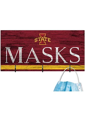 Iowa State Cyclones Team Color Mask Holder Sign - Red