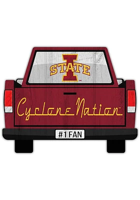 Iowa State Cyclones Truck Back Cutout Sign - Red