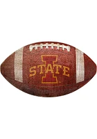 Iowa State Cyclones Baseball Shaped Sign - Red