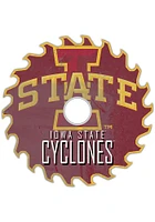 Iowa State Cyclones Rust Circular Saw Sign - Red