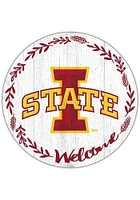 Iowa State Cyclones Welcome Circle Sign - Red