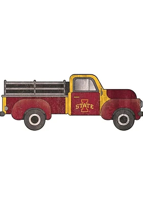 Iowa State Cyclones 15 Inch Truck Sign - Red