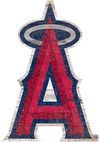 Los Angeles Angels Distressed Logo Cutout Sign - Red
