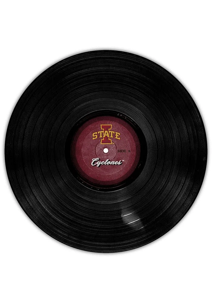 Iowa State Cyclones 12 Inch Vinyl Circle Sign - Red