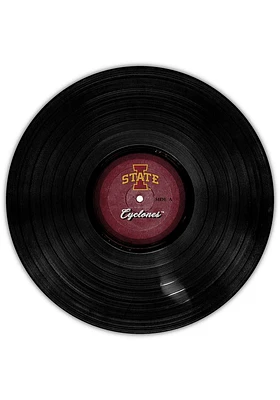 Iowa State Cyclones 12 Inch Vinyl Circle Sign - Red