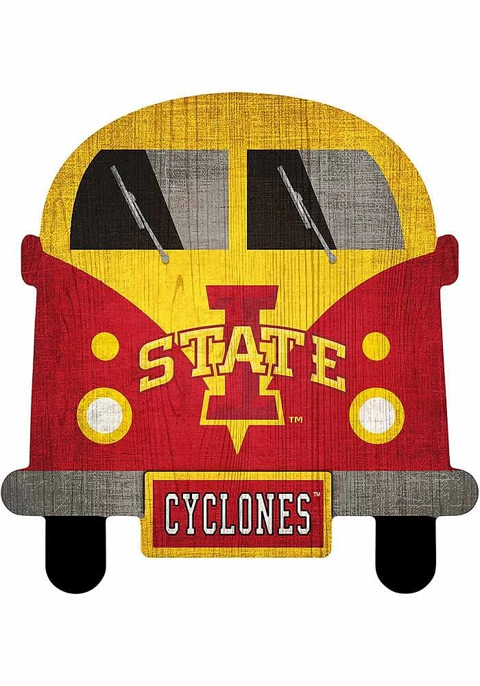 Iowa State Cyclones Team Bus Sign - Red