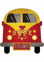 Iowa State Cyclones Team Bus Sign - Red