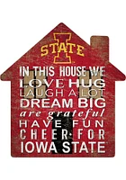 Iowa State Cyclones 12 inch House Sign - Red