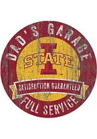 Iowa State Cyclones Dads Garage Sign - Red