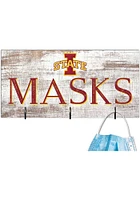 Iowa State Cyclones Mask Holder Sign - Red