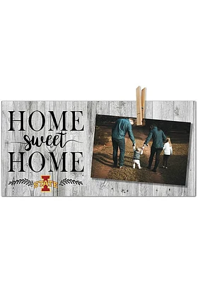 Iowa State Cyclones Home Sweet Home Clothespin Picture Frame - Red