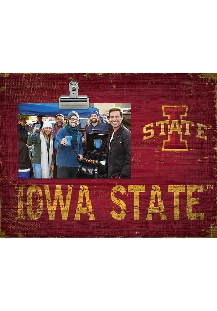 Iowa State Cyclones Team Clip Picture Frame - Red