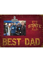Iowa State Cyclones Best Dad Clip Picture Frame - Red