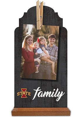 Iowa State Cyclones Family Clothespin Sign - Red