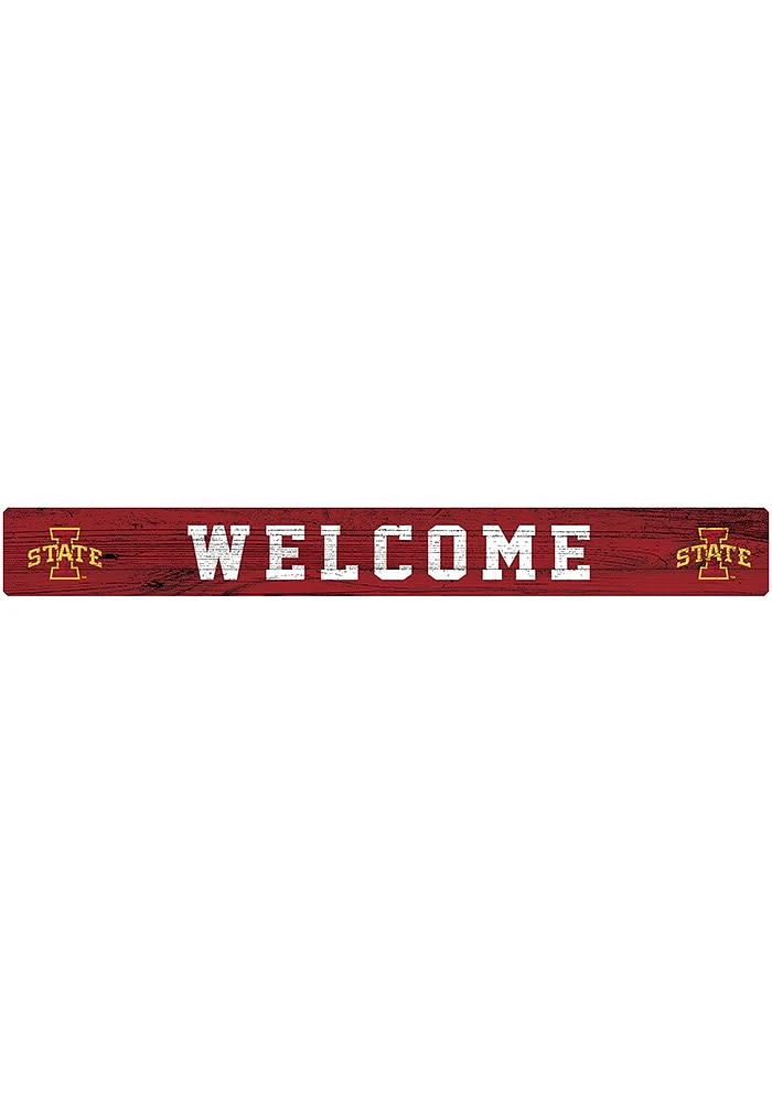 Iowa State Cyclones Welcome Strip Sign - Red