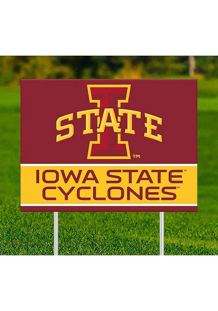 Iowa State Cyclones Team Yard Sign - Red