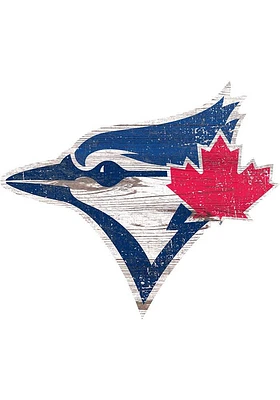 Toronto Blue Jays Distressed Logo Cutout Sign - Blue