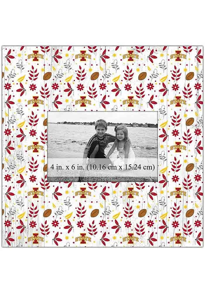 Iowa State Cyclones Floral Pattern Picture Frame - Red