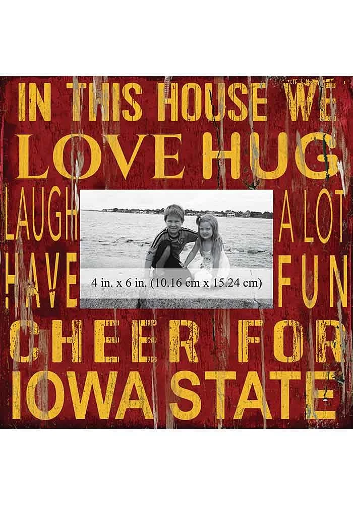 Iowa State Cyclones In This House 10x10 Picture Frame - Red
