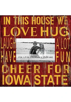 Iowa State Cyclones In This House 10x10 Picture Frame - Red
