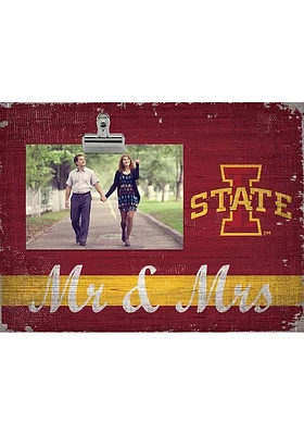 Iowa State Cyclones Mr and Mrs Clip Picture Frame - Red