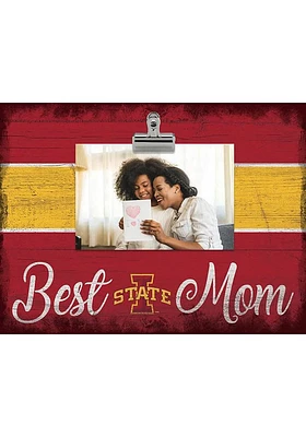 Iowa State Cyclones Best Mom Clip Picture Frame - Red