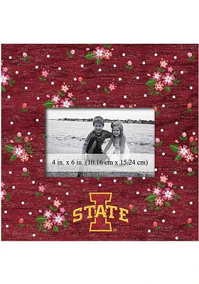 Iowa State Cyclones Floral Picture Frame - Red