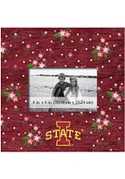 Iowa State Cyclones Floral Picture Frame - Red