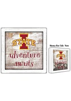 Iowa State Cyclones Adventure Awaits Box Sign - Red