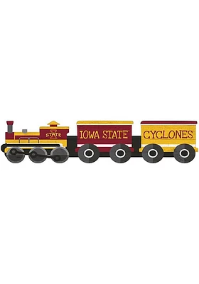 Iowa State Cyclones Train Cutout Sign - Red