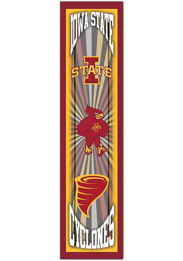 Iowa State Cyclones Throwback Sign - Red