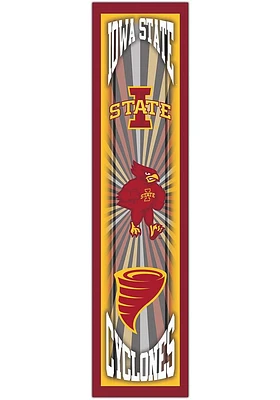 Iowa State Cyclones Throwback Sign - Red