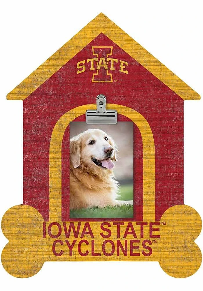 Iowa State Cyclones Dog Bone House Clip Picture Frame - Red