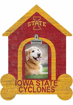 Iowa State Cyclones Dog Bone House Clip Picture Frame - Red