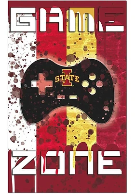 Iowa State Cyclones Grunge Game Zone Sign - Red