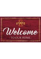 Iowa State Cyclones Team Welcome 11x19 Sign - Red
