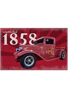 Iowa State Cyclones Established Truck Sign - Red