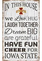 Iowa State Cyclones In This House 11x19 Sign - Red