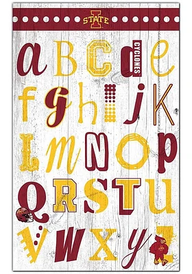 Iowa State Cyclones Alphabet Sign - Red