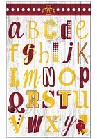Iowa State Cyclones Alphabet Sign - Red