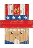 Iowa State Cyclones Patriotic Head Sign - Red