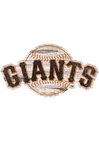San Francisco Giants Distressed Logo Cutout Sign - Orange