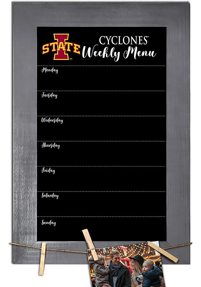 Iowa State Cyclones Weekly Chalkboard Picture Frame - Red