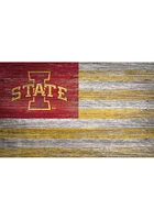 Iowa State Cyclones Distressed Flag Picture Frame - Red