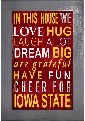Iowa State Cyclones In This House Picture Frame - Red