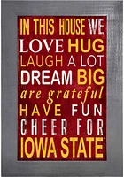 Iowa State Cyclones In This House Picture Frame - Red