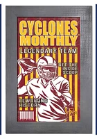 Iowa State Cyclones 11x19 Framed Monthly Sign - Red