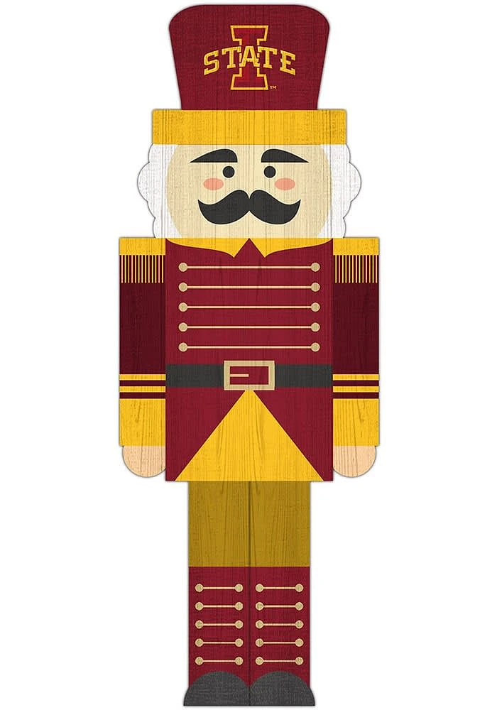 Iowa State Cyclones 31 Inch Nutcracker Leaner Sign - Red