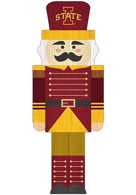 Iowa State Cyclones 31 Inch Nutcracker Leaner Sign - Red